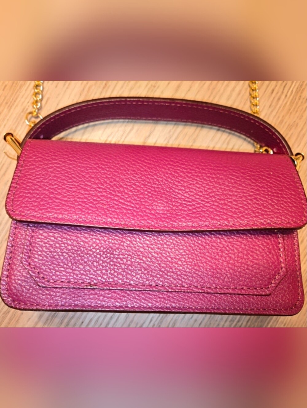 Elegant Burgundy Leather Shoulder Bag